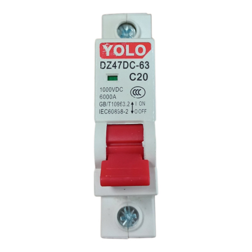 DC circuit breaker YOLO DZ47DC-63 C20